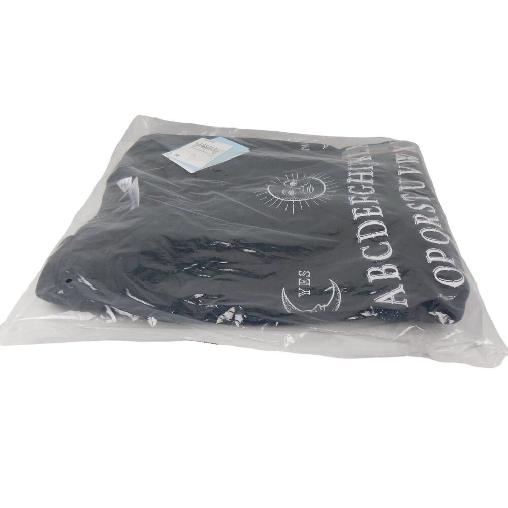 Ouija Women's Oversized Long Sleeve Fleece Ouija Board Sweatshirt Black Size XS - Picture 4 of 8